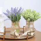 Kit 2 Arranjos Lavanda Artificial No Vaso Âmbar |formosinha